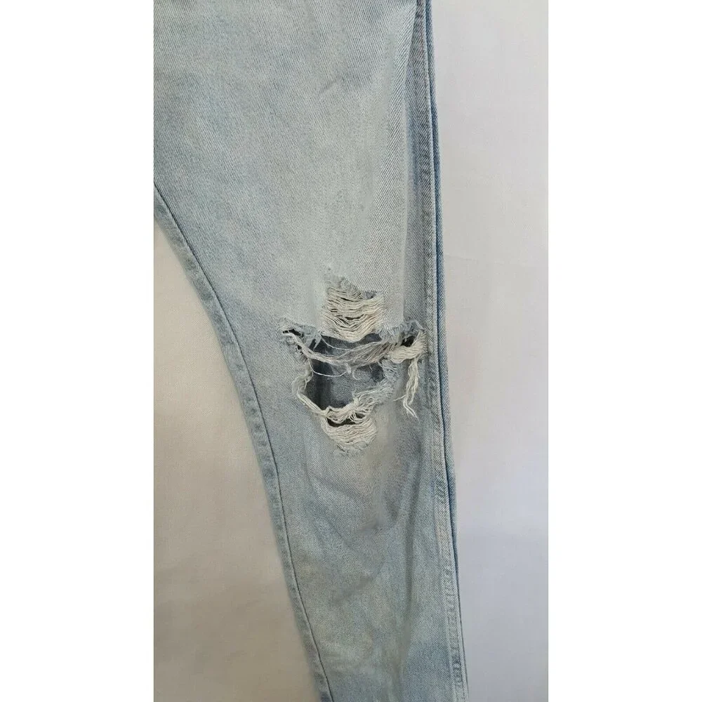 Thrashed Destroyed Faded Wrangler Jeans Size 36 x 38 Trashed Holes Stained - Picture 3 of 10